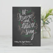 Laat de hemel en de Natuur kerstkaart zien (Staand voorkant)