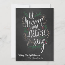 Laat de hemel en de Natuur kerstkaart zien