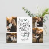 Laat de hemel en de Natuur kerstkaart zingen Kaart (Staand voorkant)