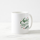 Laat de hemel en de natuur Kerstmis koffiemok zing (Voorkant rechts)