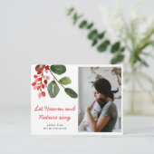 Laat de hemel en de Natuur Sing Red Berry | Foto Briefkaart (Staand voorkant)