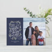 Laat de hemel en de natuur zingen Foto  Feestdagenkaart (Staand voorkant)