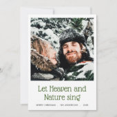 Laat de hemel en de Natuur zingen | kerstboomfoto Feestdagenkaart (Voorkant)