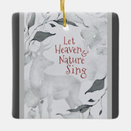 Laat de hemel en de Natuur zingen, kerstkarol Keramisch Ornament