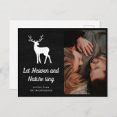 Laat de hemel en Natuur Zing White Antler | Foto Briefkaart (Voorkant / Achterkant)