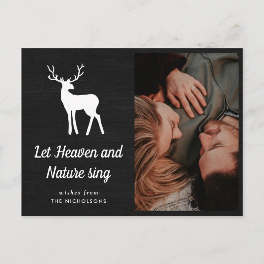 Laat de hemel en Natuur Zing White Antler | Foto Briefkaart (Voorkant)