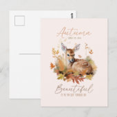 Laat de herfst gaan briefkaart (Voorkant / Achterkant)