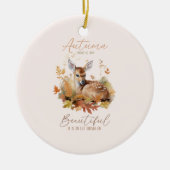 Laat de herfst gaan keramisch ornament (Voorkant)