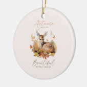 Laat de herfst gaan keramisch ornament (Links)
