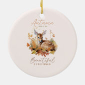 Laat de herfst gaan keramisch ornament (Achterkant)