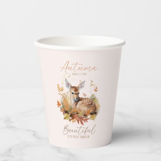 Laat de herfst gaan papieren bekers (Voorkant)