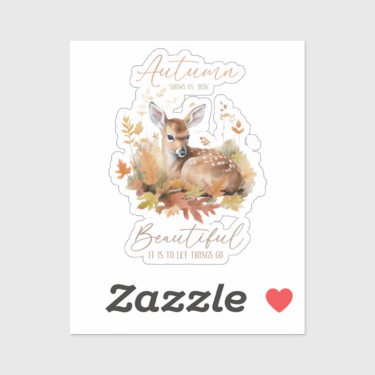 Laat de herfst gaan sticker (Vel)