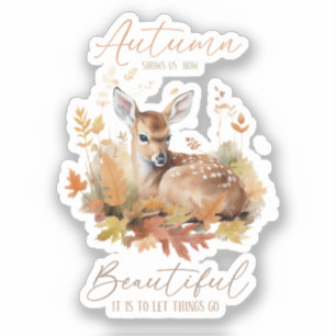 Laat de herfst gaan sticker