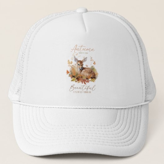 Laat de herfst gaan trucker pet (Voorkant)