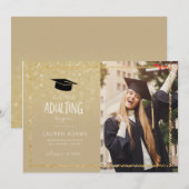 Laat de het Volgen Aankondiging van het Afstuderen (Voorkant / Achterkant)