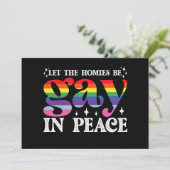 Laat de homies homo zijn in vrede LGBTQ Pride Kaart (Staand voorkant)