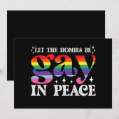 Laat de homies homo zijn in vrede LGBTQ Pride Kaart (Voorkant / Achterkant)