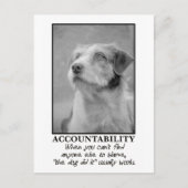 Laat de hond de schuld nemen van je farce briefkaart (Voorkant)