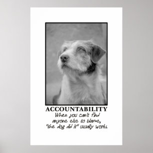 Laat de hond de schuld nemen voor je farts [XL] Poster