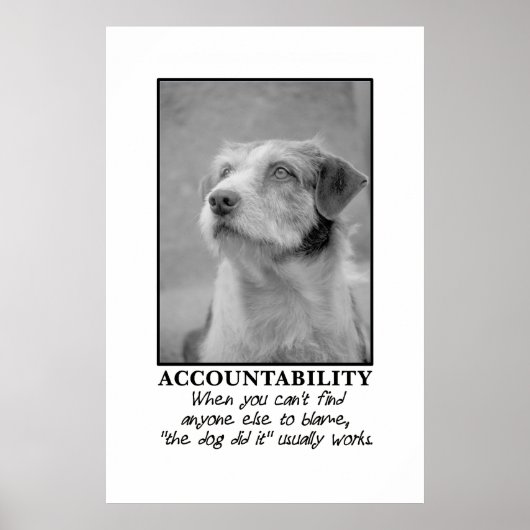 Laat de hond de schuld nemen voor je farts [XL] Poster (Voorkant)