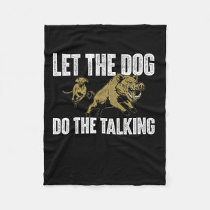 Laat de hond het praatje doen - Boar Hunting Wild Fleece Deken