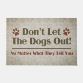 Laat de honden niet grappig uit deurmat (Voorkant)