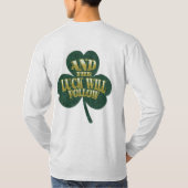 Laat de Hoppiness Begin Funny St. Patrick's Day T-shirt (Achterkant)