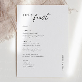 Laat de Kaarten van het Minimalistische Menu van d