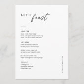 Laat de Kaarten van het Minimalistische Menu van d (Voorkant)