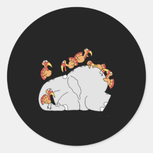 Laat de kalkoenen je niet naar beneden halen ronde sticker