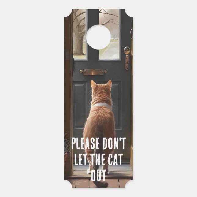 Laat De Kat Niet Los Deurhanger (Voorkant)