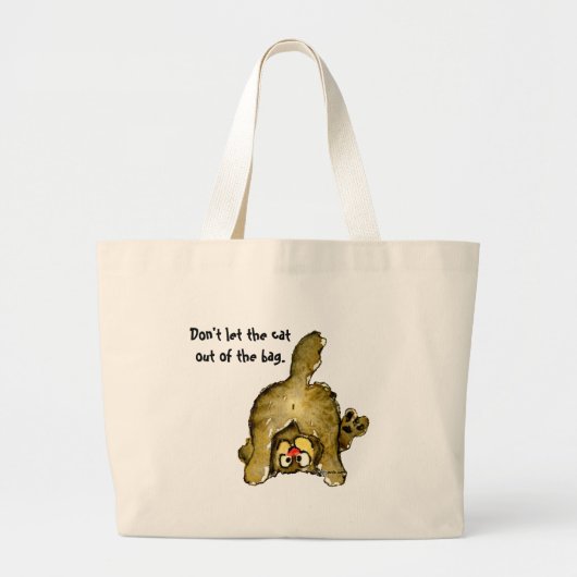 Laat de kat niet uit het Tas. Grote Tote Bag (Voorkant)