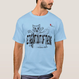 "Laat de kat uit de zak" T-shirt Grappige uitdru
