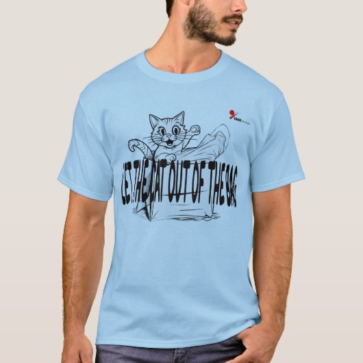 "Laat de kat uit de zak" T-shirt | Grappige uitdru (Voorkant)