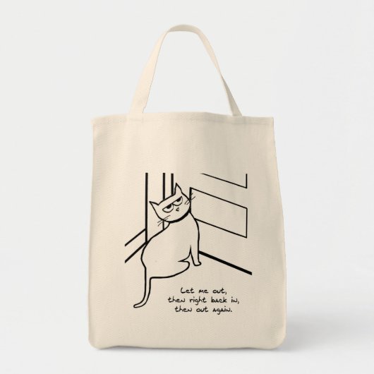Laat de kat uit - grappige kat-cadeautje voor katt tote bag (Voorkant)