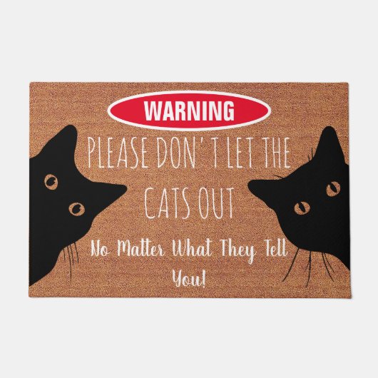 Laat de katten alsjeblieft niet buiten de grappige deurmat (Voorkant)
