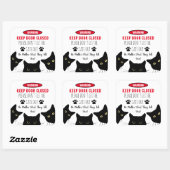 Laat de katten alsjeblieft niet buiten de grappige vierkante sticker (Vel)