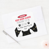 Laat de katten alsjeblieft niet buiten de grappige vierkante sticker (Envelop)