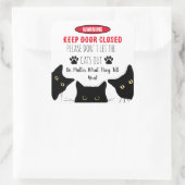 Laat de katten alsjeblieft niet buiten de grappige vierkante sticker (Tas)