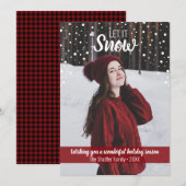 Laat de kerstfeestdag een fotokaart maken feestdagenkaart (Voorkant / Achterkant)