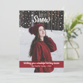 Laat de kerstfeestdag een fotokaart maken feestdagenkaart (Staand voorkant)