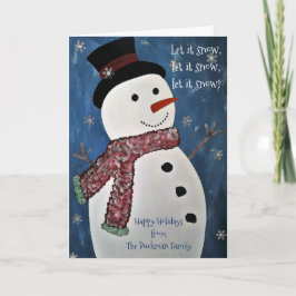 Laat de kerstkaart sneeuwen feestdagen kaart