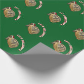 Laat de kerstschildpad met de kerstman die de kers cadeaupapier (Hoek)