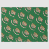 Laat de kerstschildpad met de kerstman die de kers tissuepapier (Voorkant)