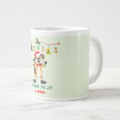 Laat De Kerstvreugde Van De Hond Los Grote Koffiekop (Voorkant rechts)