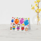 Laat de Kinder feestvieren Kaart (Gele Bloem)