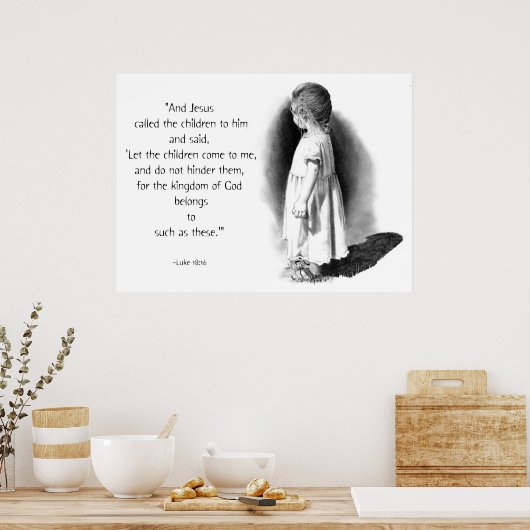 LAAT DE KINDEREN KOMEN: JESUS: PENCIL POSTER (Keuken)