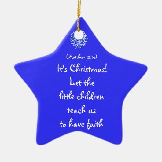 LAAT DE KLEINE KINDEREN, PERSONALISEERD KERAMISCH ORNAMENT (Voorkant)