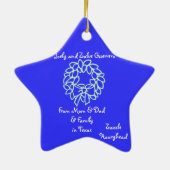 LAAT DE KLEINE KINDEREN, PERSONALISEERD KERAMISCH ORNAMENT (Achterkant)