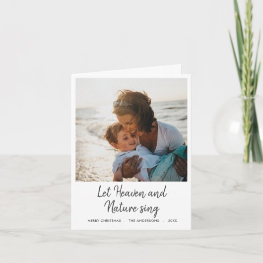 Laat de kopbal en Natuur het Zingende Manuscript M Feestdagen Kaart (Voorkant)